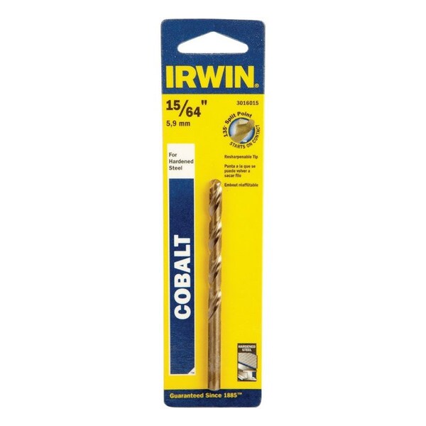 Irwin Irwin 15/64 in. X 3-7/8 in. L Cobalt Alloy Steel Drill Bit Straight Shank 1 pc 3016015 - main